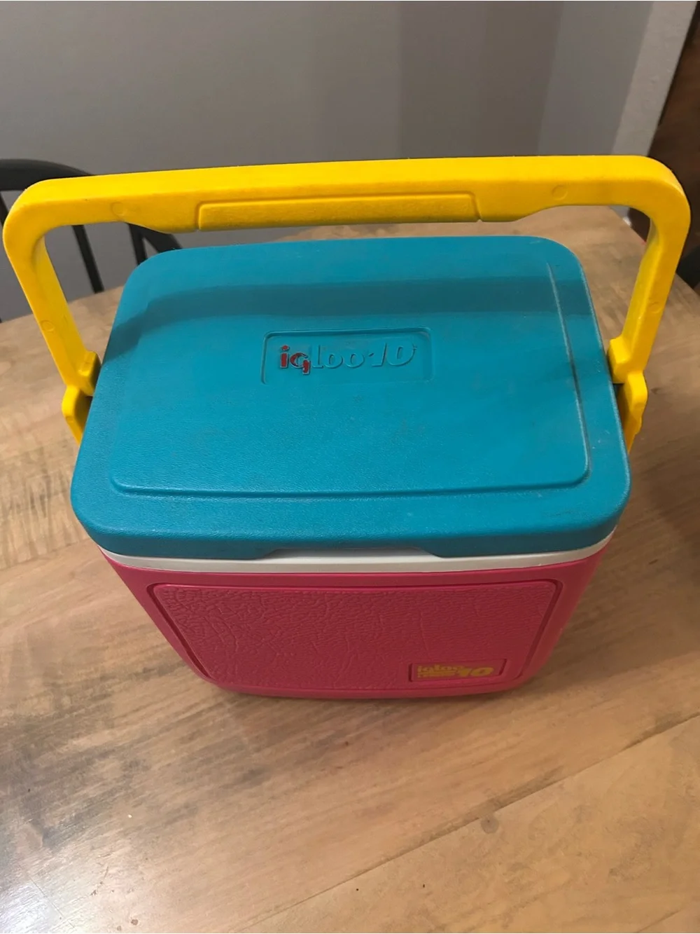 Vintage Igloo Legend 10 Cooler - Retro Pink, Teal & Yellow circa 1992
